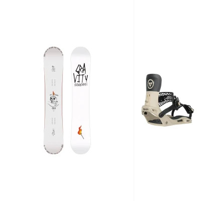 Gravity Contra 25/26 pánský snowboard + Gravity Indy stone/black vázání