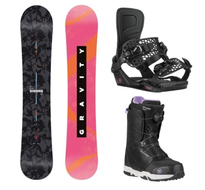 Gravity Sirene 25/26 dámský snowboard + Gravity Rise black vázání + Gravity Aura Atop black obuv + sleva 1000,- na příslušenství Gravity Sirene 25/26 dámský snowboard + Gravity Rise black vázání + Gravity Aura Atop black obuv + sleva 1000,- na příslušenství