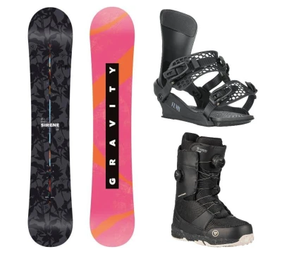 Gravity Sirene 25/26 snowboard + Gravity Fenix black vázání + Gravity Sage Dual Atop boty + sleva 1000,- na příslušenství Gravity Sirene 25/26 snowboard + Gravity Fenix black vázání + Gravity Sage Dual Atop boty + sleva 1000,- na příslušenství
