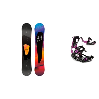 Gravity Sublime 24/25 dámský snowboard + Raven Fastec FT360 black/fuchsia vázání