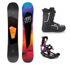 Gravity Sublime 24/25 snowboard + Raven Fastec FT360 black/fuchsia viazanie + Raven Target obuv