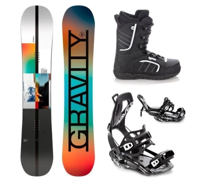 Gravity Symbol 24/25 snowboard + Raven Fastec FT360 black vázání + Raven Target obuv Gravity Symbol 24/25 snowboard + Raven Fastec FT360 black vázání + Raven Target obuv