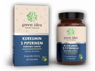 Green Idea Kurkumin s piperinem 60 tobolek Green Idea Kurkumin s piperinem 60 tobolek