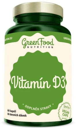 GreenFood Vitamín D3 vegan 60 kapslí