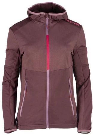 GTS301542L Waffle Bicolor dámská mikina, Plum GTS301542L Waffle Bicolor dámská mikina, Plum