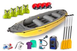 Gumotex Ontario 450S SET - 3 (v setu: 4x pádlo, 4x vesty, 4x helma, trika, pumpa, obal) nafukovací raft