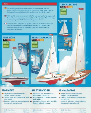 Model plachetnice pro děti WINDY 35 x 42 cm (dřevo)