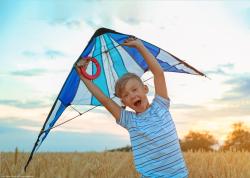 BLUE LOOP řiditelný drak, 130x69 cm