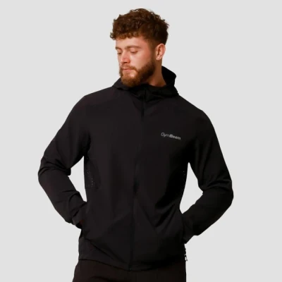 GymBeam Běžecká bunda Pulse Black GymBeam Běžecká bunda Pulse Black
