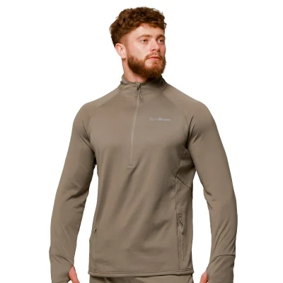 GymBeam Pulse 1/2 Zip Running Sweatshirt Vetiver