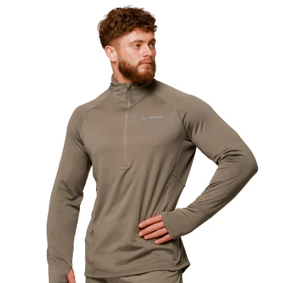 GymBeam Pulse 1/2 Zip Running Sweatshirt Vetiver