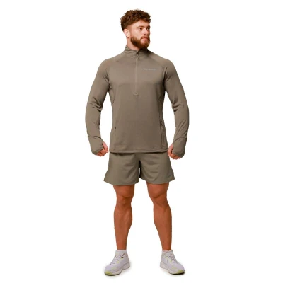 GymBeam Pulse Vetiver pánské běžecké šortky 2v1