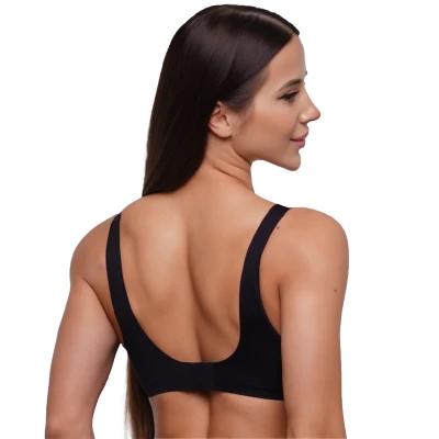 GymBeam Bezešvá podprsenka Black