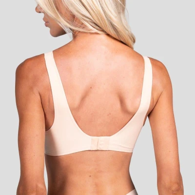 GymBeam Bezešvá podprsenka Comfy Beige