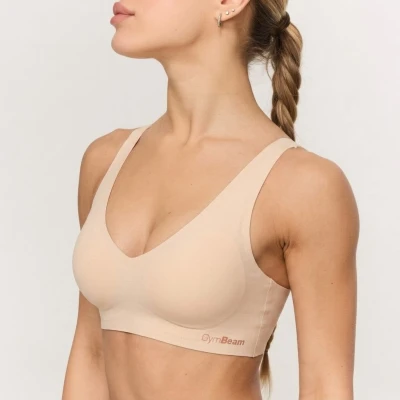 GymBeam Bezešvá podprsenka Comfy Beige