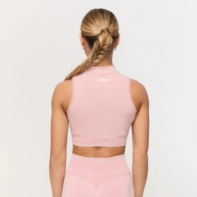 GymBeam Bezešvá sportovní podprsenka Fierce Baby Pink