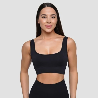 GymBeam Bezešvá sportovní podprsenka Lift Black