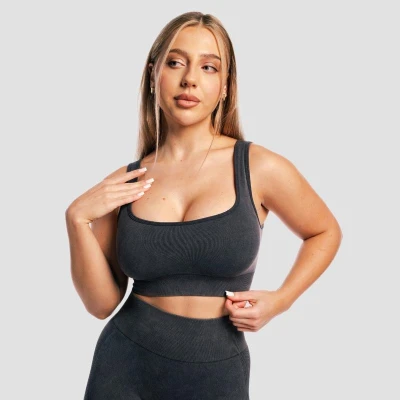 GymBeam Bezešvá sportovní podprsenka Lift Coal