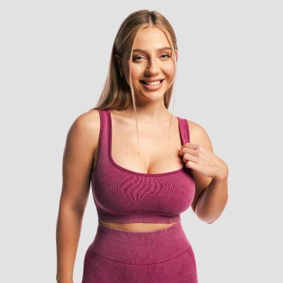 GymBeam Bezešvá sportovní podprsenka Lift Plum