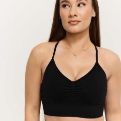 GymBeam Bezšvová športová podprsenka Sculpt Black