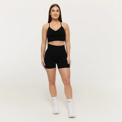 GymBeam Bezešvá sportovní podprsenka Sculpt Black