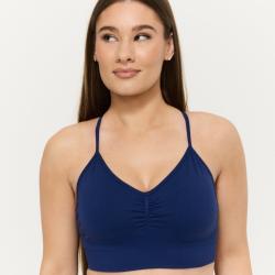 GymBeam Bezešvá športová podprsenka Sculpt Navy