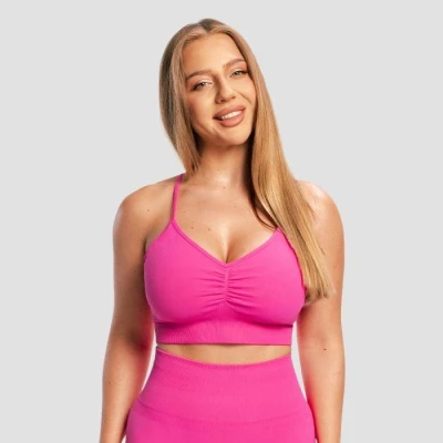 GymBeam Bezešvá sportovní podprsenka Sculpt Rose