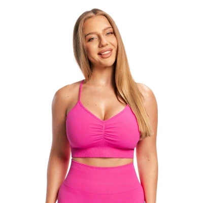 GymBeam Bezešvá sportovní podprsenka Sculpt Rose