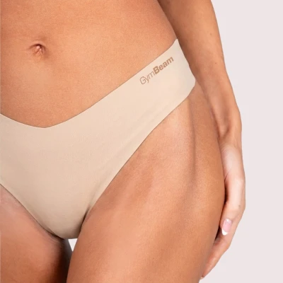GymBeam Bezešvé kalhotky Comfy 3Pack Beige