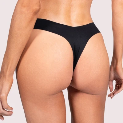 GymBeam Bezešvé kalhotky Comfy 3Pack Black