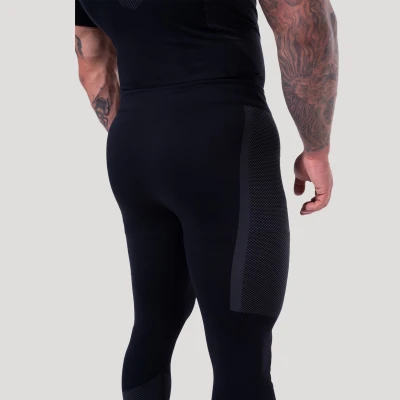 GymBeam Bezešvé legíny OG1 Black/Grey