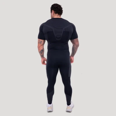 GymBeam Bezešvé legíny OG1 Black/Grey