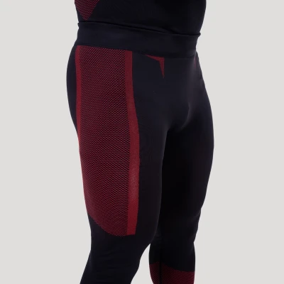 GymBeam Bezešvé legíny OG1 Black/Red