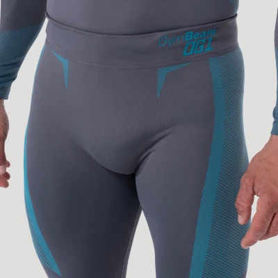 GymBeam Bezešvé legíny OG1 Grey/Blue