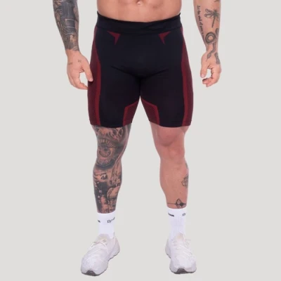 GymBeam Bezešvé šortky OG1 Black/Red