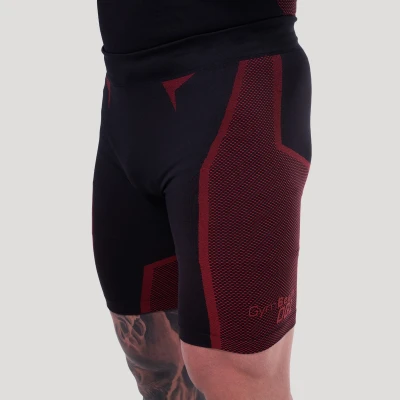 GymBeam Bezešvé šortky OG1 Black/Red