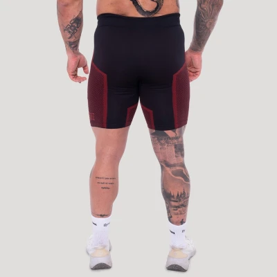 GymBeam Bezešvé šortky OG1 Black/Red