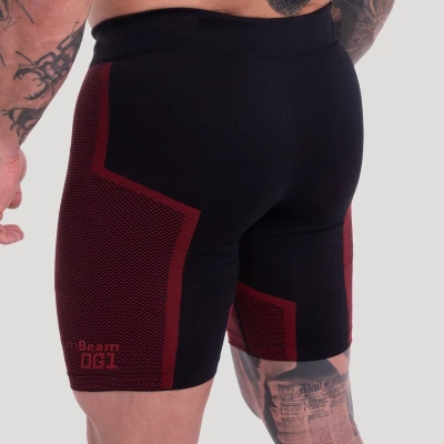 GymBeam Bezešvé šortky OG1 Black/Red