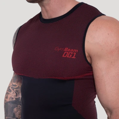 GymBeam Bezešvé tílko OG1 Black/Red