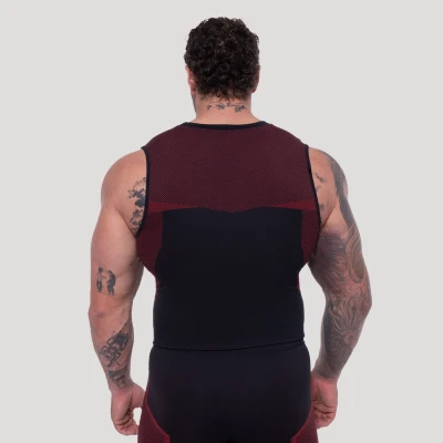 GymBeam Bezešvé tílko OG1 Black/Red