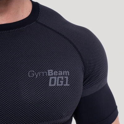 GymBeam Bezešvé tričko OG1 Black/Grey