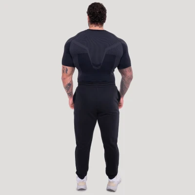 GymBeam Bezešvé tričko OG1 Black/Grey
