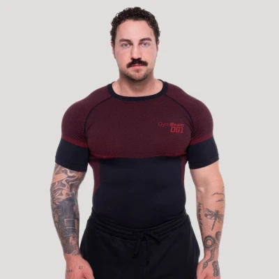 GymBeam Bezešvé tričko OG1 Black/Red