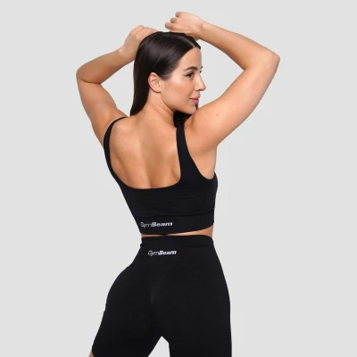 GymBeam Bezešvá sportovní podprsenka Lift Black