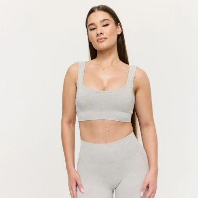 GymBeam Bezešvá sportovní podprsenka Lift Grey