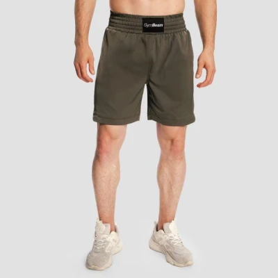 GymBeam Combat Boxing Shorts Olive Grey GymBeam Combat Boxing Shorts Olive Grey