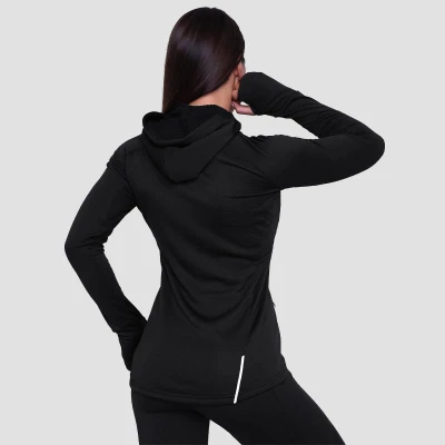 GymBeam Women‘s Pulse 1/2 Zip Running Sweatshirt Black