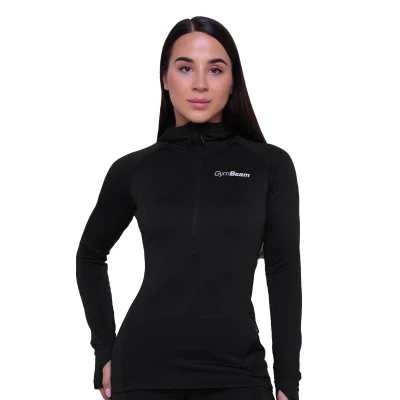 GymBeam Women‘s Pulse 1/2 Zip Running Sweatshirt Black