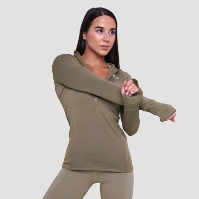 GymBeam Women‘s Pulse 1/2 Zip Running Sweatshirt Vetiver