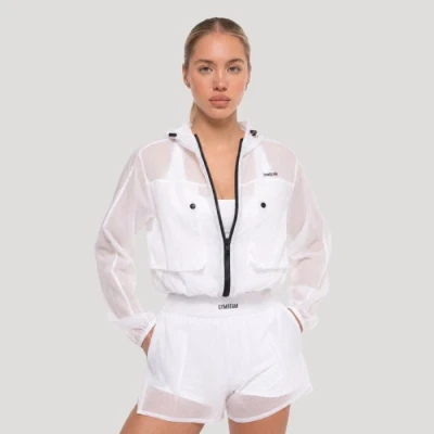 GymBeam Dámská bunda Flow White